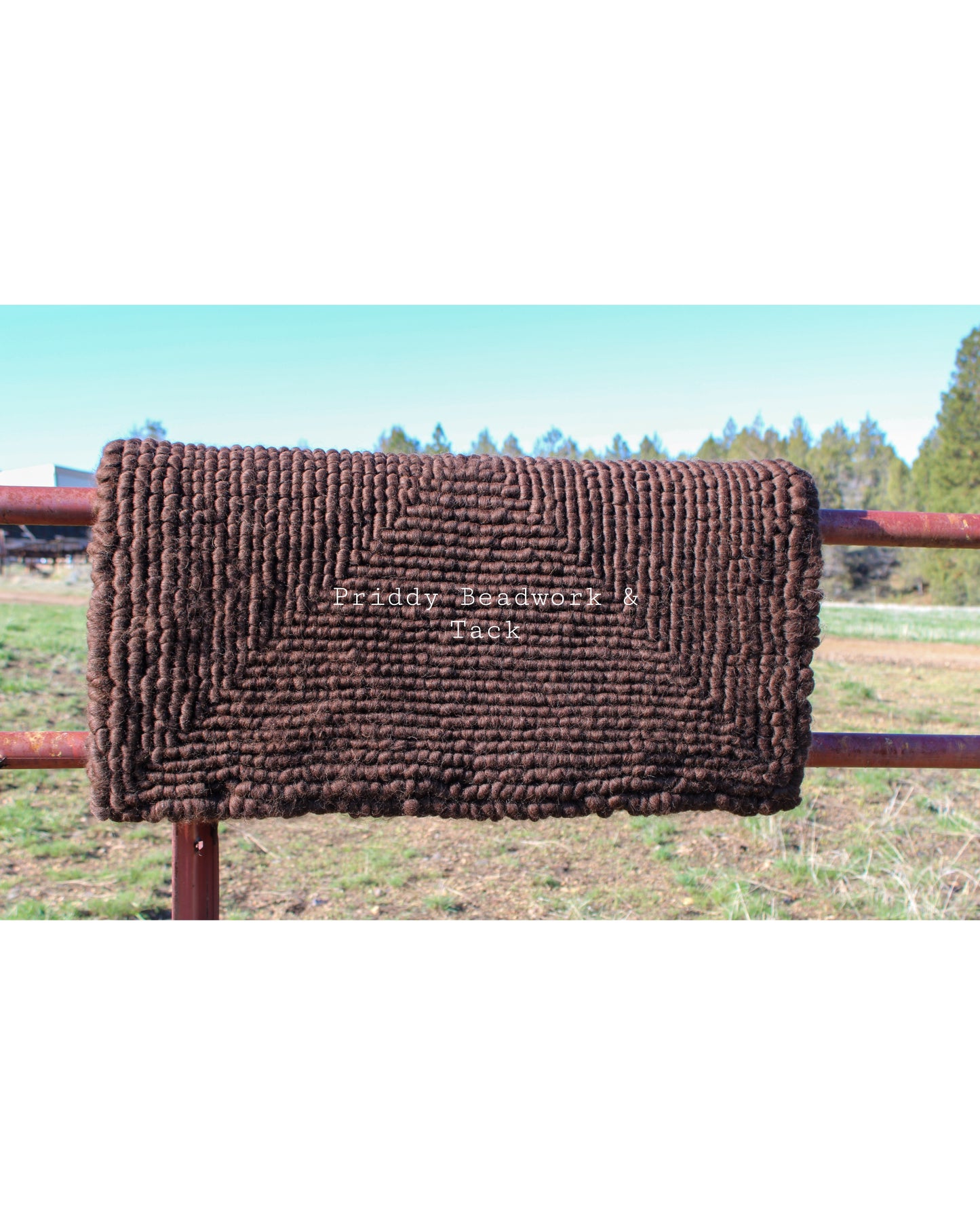32x32x2 Brown Pulled Wool Saddle Pad
