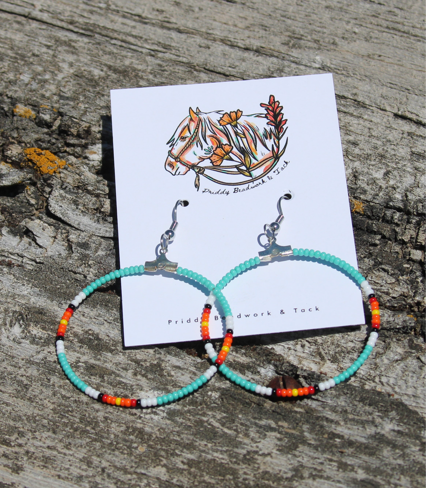 Beaded Hoop Earrings