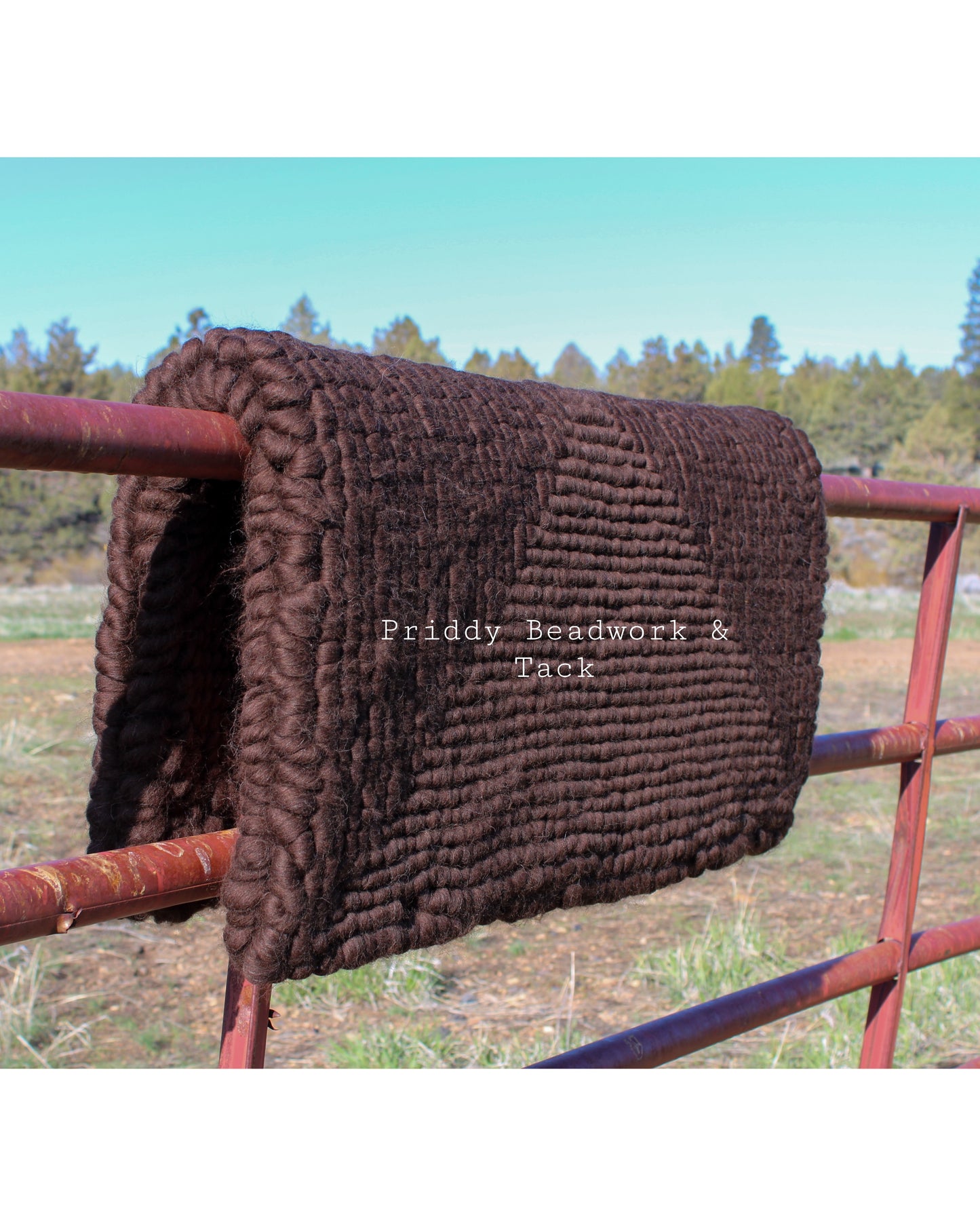 32x32x2 Brown Pulled Wool Saddle Pad