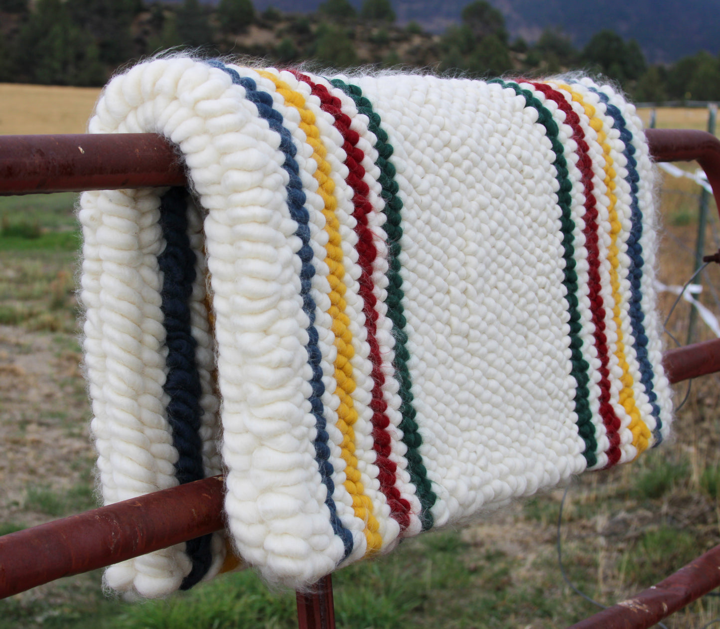 “Hudson Bay” Inspired Pulled Wool Saddle Pad