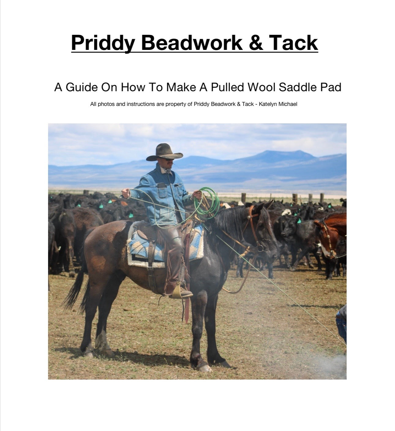 How to Make A Pulled Wool Saddle Pad Guide