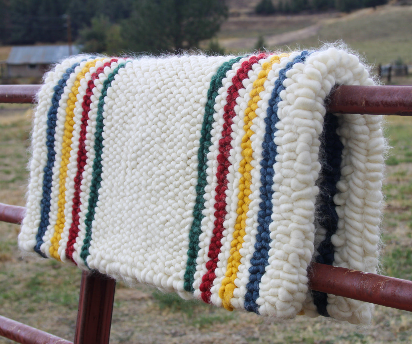“Hudson Bay” Inspired Pulled Wool Saddle Pad