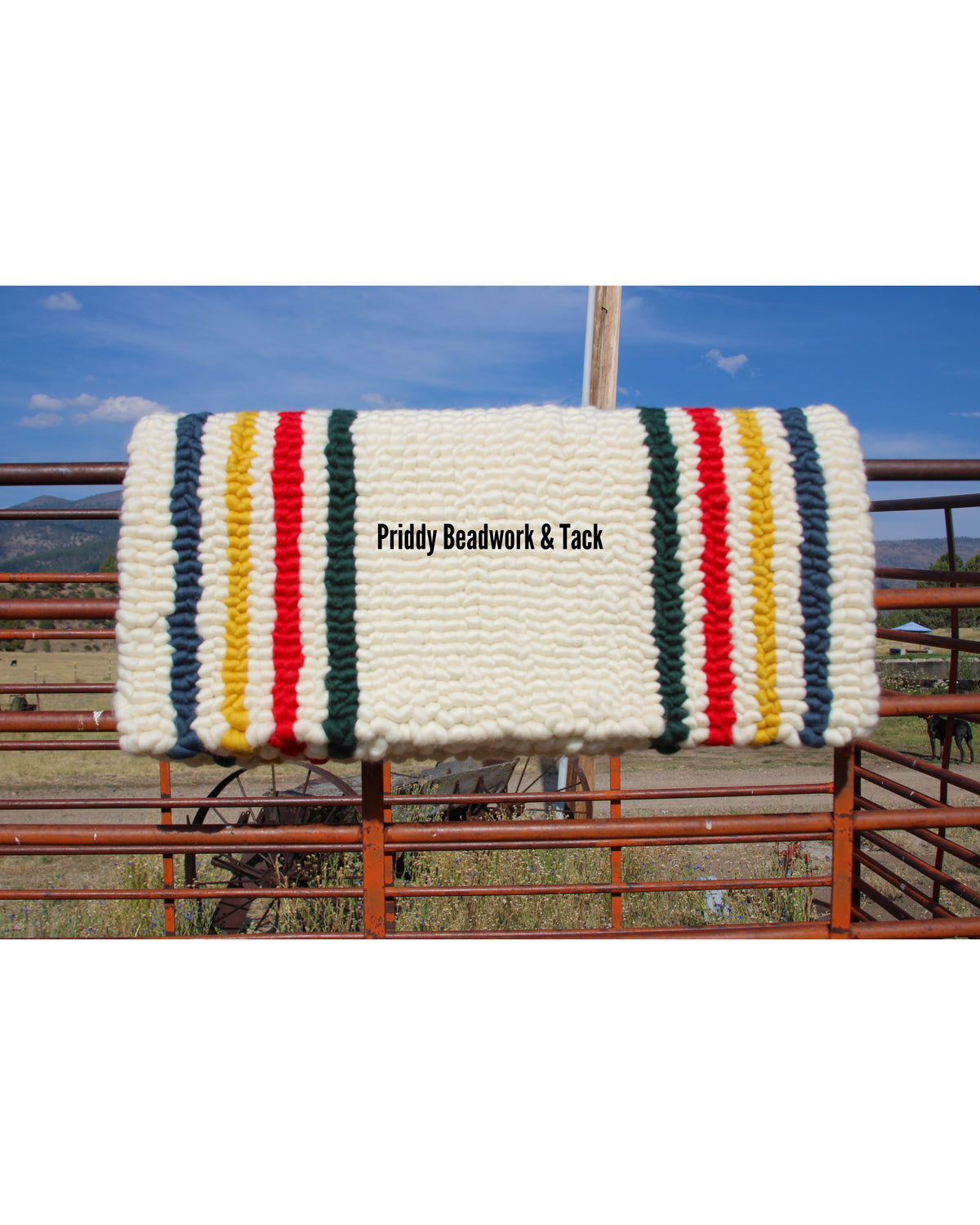 “Hudson Bay” Inspired Pulled Wool Saddle Pad