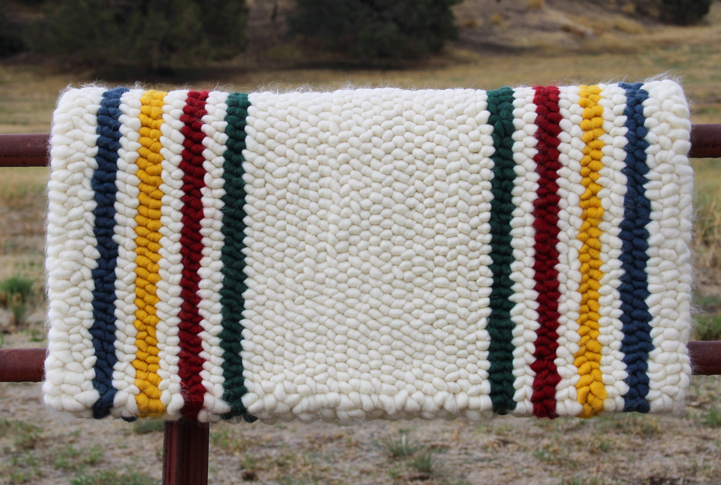 “Hudson Bay” Inspired Pulled Wool Saddle Pad