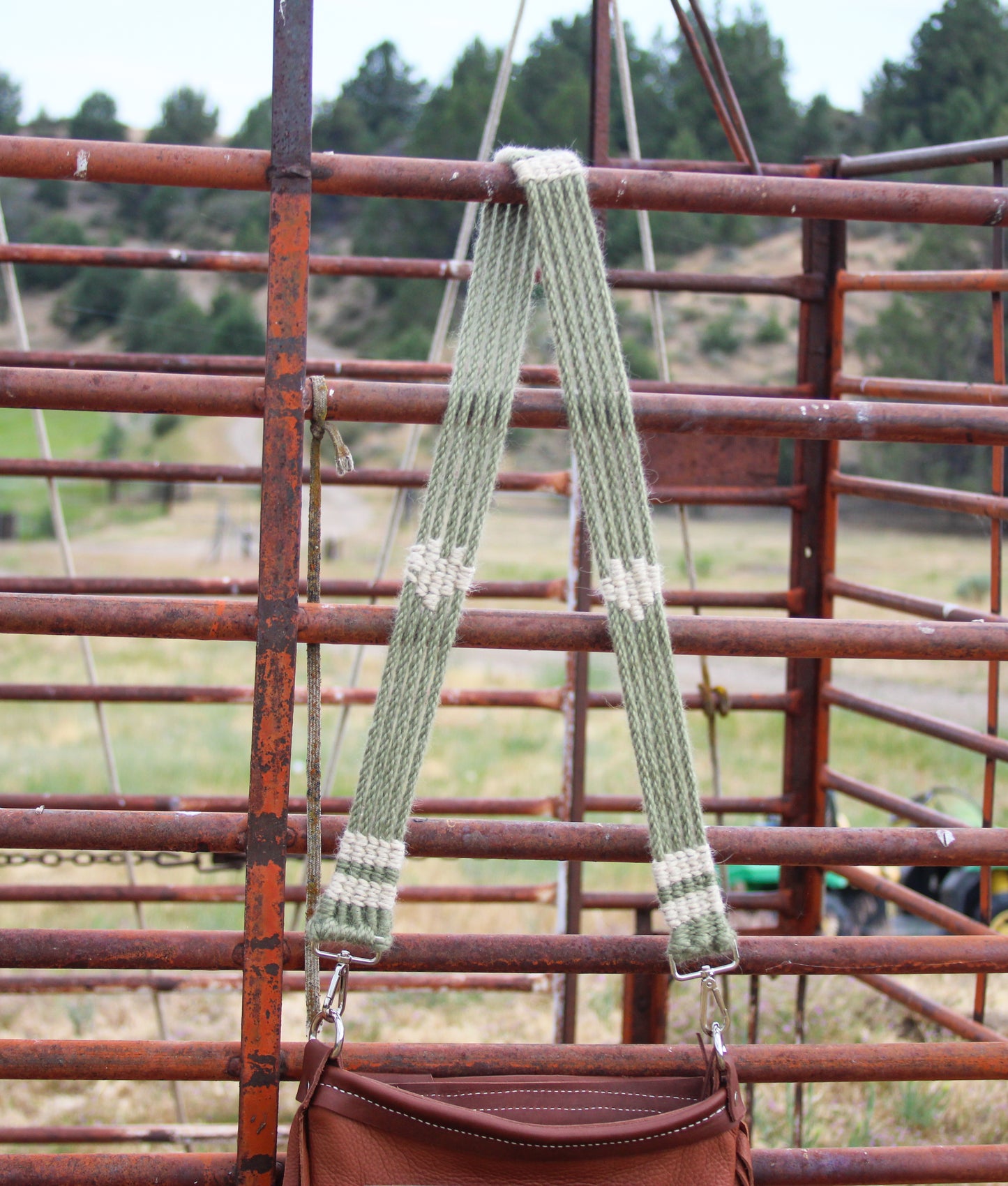 Sage Green Mohair Purse Strap