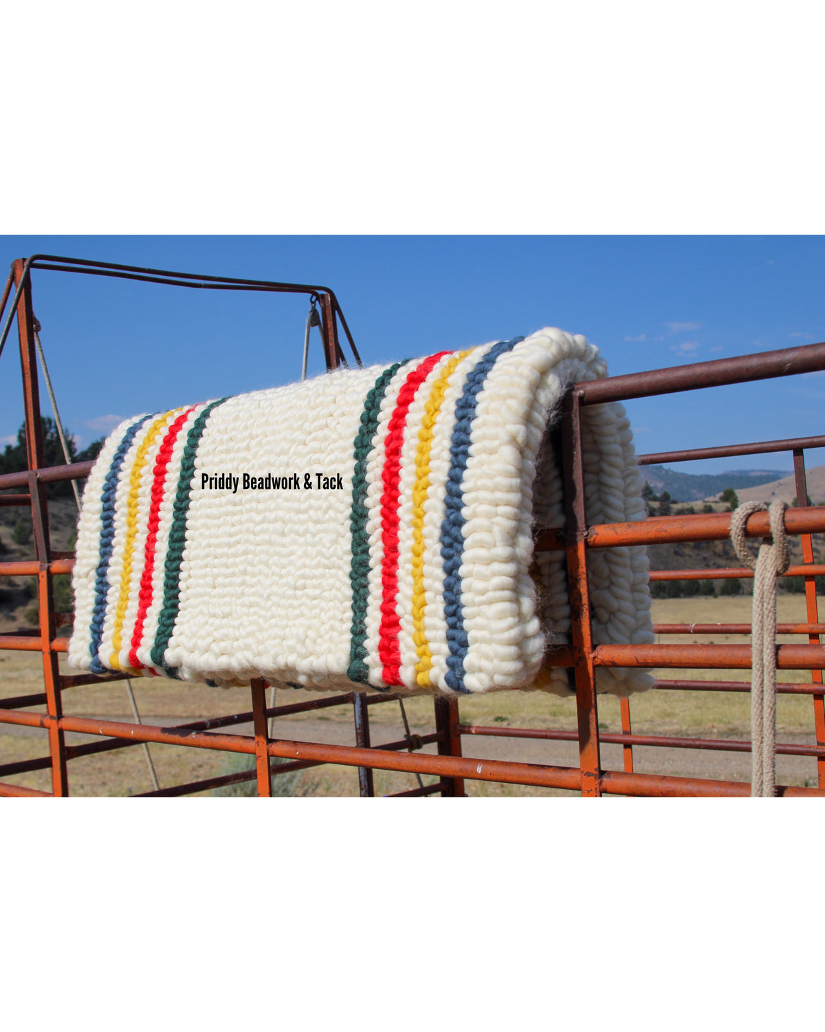 “Hudson Bay” Inspired Pulled Wool Saddle Pad