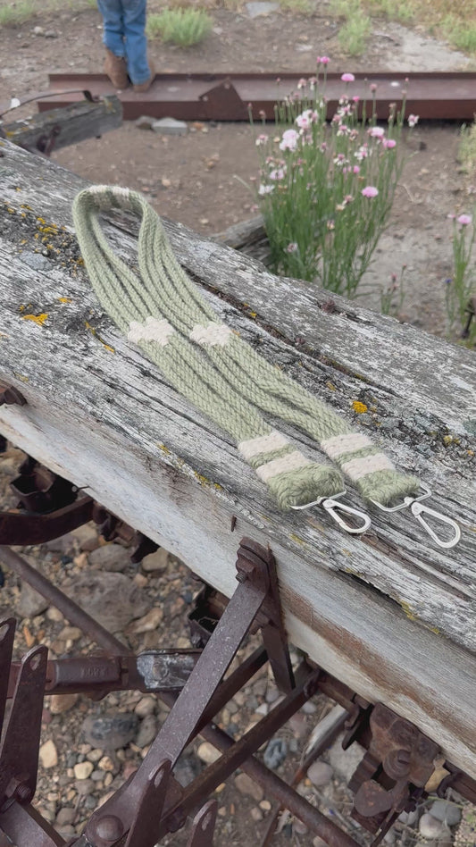 Sage Green Mohair Purse Strap